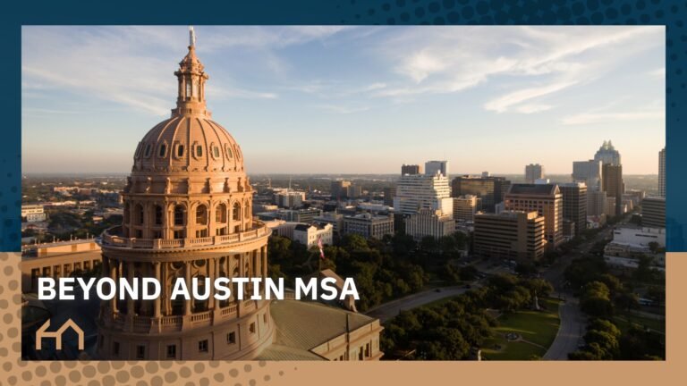 The entire thesis of the article centers on capital moving outward from core Austin into surrounding growth pockets like Caldwell County and Lockhart due to cap-rate compression.